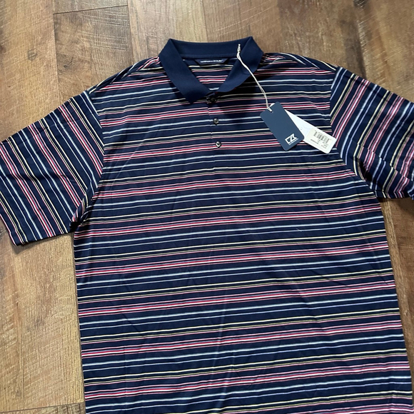 Cutter & Buck Other - Men's Cutter & Buck Navy Striped Polo Shirt XL